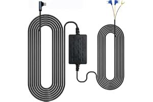 EUKI Dash Cam Hardwire Kit, Acc, cavo di ricarica per macchina fotografica, 12 V, 24 V a 5 V, cavo di alimentazione con protezione di scarico della batteria