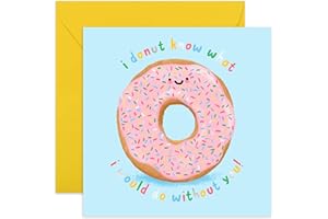 Central 23 Słodka kartka urodzinowa dla mężczyzn i kobiet – donut Know What I'd Do Without You – zabawna karta walentynkowa dla chłopaka dziewczyny dla niego – kartka z okazji rocznicy dla męża żony