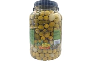 GENERIC Aceitunas Mezcladas Cocktail - Garrafa Pet de 2,4 kg - Aceitunas Coctel con Cebollitas y Pepinillos - Aceitunas Mezcladas Llo-Paco