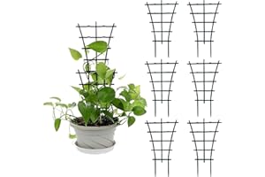LYRAMIS 6 Pièces Tuteur Plante Grimpante,Treillis pour Plantes Grimpantes Exterieur Support Grimpant D'intérieur Concombre Jardin Rosier Trellis Bambou de Fraisier,pour Interieur Petit Plant Treillage Planter