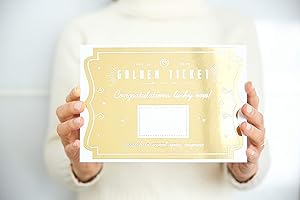 Wild Confetti Tarjeta Regalo Navidad Original Hombre Mujer Pareja ⎪Tarjeta Rasca y Gana Golden Ticket ⎪Regalo Personalizado Cumpleaños Felicitación Especial