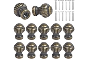 Chstarina 12 Pezzi Mini Pomelli per Mobili Vintage Bronzo Pomello per Cassetti Metallo Manopole per Porta Retro Pomolo per Maniglie Mobile Decorative per Cassettiera Armadio Credenze
