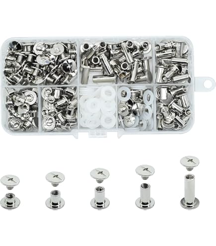 Set 30 Viti Chicago Per Rilegatura - Ottone Placcato, 5mm X 25mm, Per Album E Artigianato - Foto 5