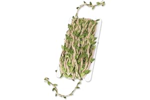 Mozeat Lens 10 m sztucznych pnączy, taśma dekoracyjna, zielone rośliny, winorośl, girlanda dekoracyjna, jedwabny bluszcz, taśma ozdobna na ścianę, wesele, do majsterkowania, na imprezę, dekoracja