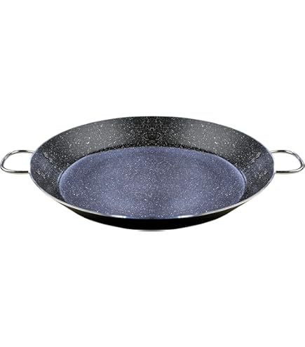 Plat Pour Paëlla 24 Cm En Acier Émaille - Casserole - Poêle - Wok