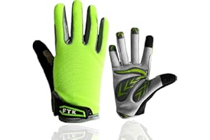 FINGER TEN Fahrradhandschuhe Kinder MTB Fahrrad Handschuhe Freizeit Vollfigner Sport Radhandschuhe mit Gel rutschfest Wert 1 Paar, Radsport Skatehandschuhe für Sommer Jungen Mädchen 2-11 Jahre