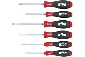 Wiha Miękkie wykończenie 308HK6 / 21248 zestaw wkrętaków płasko-krzyżakowych, 6-częściowy zestaw ostrzy sześciokątnych