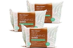 Skin Deep Self Tanning Wipes 20 Wipes x 3 Packs