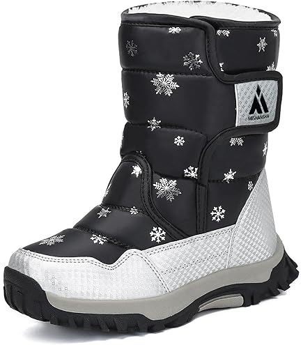 Rhino Valley Gants D'hiver Pour Enfants - Imperméables - Gants De Ski - Gants De Neige Avec Fermeture Velcro Réglable - Mitaines Pour Garçons Et Filles - Pour L'extérieur, Le Ski, Le