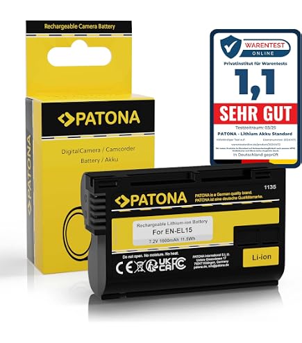 2 Batterie Blumax Gold Edition Per Nikon EN-EL15, EN-EL15a, EN-EL15b, EN-EL15c – 2040mAh 7.0V Per D780, D850, Z6, Z7 E Altri