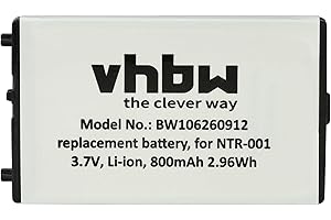 vhbw 1 x bateria kompatybilna z konsolą do gier Nintendo Game Boy DS, C/AGS-A-BP-USA, NDS, AGS-A-BP-USA (800 mAh, 3,7 V, Li-Ion)
