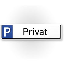 Komma Security Parkplatzschild 'Privatparkplatz' – 30x20 Cm, Kunststoff, Für Innen & Außen