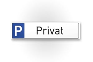 ‎KOMMA SECURITY Komma Security Parkplatz Schild Privat 40 x 10 cm Hinweisschild Privatparkplatz Privatgrundstück Parkplatzschild Reserviert - Parkplatz freihalten vermietet Parkverbot Falschparker