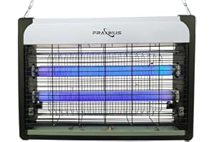 FRAXINUS Fly Zapper Eelectric Indoor, Fly Killer 20W Electronic, Mosquito, Insect, Bug Catcher, Lamp, trap and Repellent - UV Light, Easy-to-Clean, Removable Washable Tray for Indoor Use.