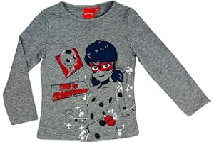 Miraculous Maglietta Maniche Lunghe Bambina Ufficiale Lady Bug Originale 1253