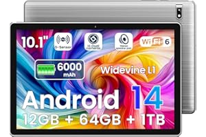 ‎TPZ TPZ Tablet, Android Tablet 10.1 Zoll, 12 GB RAM 64GB ROM 1TB TF Expandable, Widevide L1, Octa-Core Processor, 1280 * 800 IPS HD Touchscreen 6000mAh Akku WiFi 6 BT 5.3 Dual 2MP+8MP Kamera