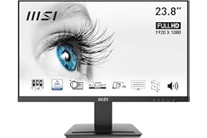 MSI Pro MP243 - Monitor Profesional Full HD de 23,8” Panel IPS de 1920 x 1080, 75 Hz, Pantalla Agradable a la Vista, Altavoce