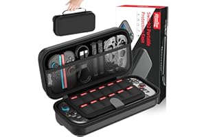 HEYSTOP Switch 2 Tasche Kompatibel mit Nintendo Switch 2 Konsolenzubehör, Neuestes Modell 2025, Switch 2 Tragetasche Hülle Protective Carrying Case für Switch 2 mit Weichem Innenfutter und Netzfach