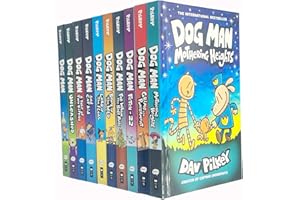 Dog Man Series 1-10 Books Mega Collection Set By Dav Pilkey (Dog Man, Unleashed, A Tale of Two Kitties, Dog Man and Cat Kid, Lord of the Fleas & More)