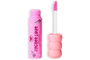 REVOLUTION BEAUTY LONDON I Heart Revolution Bubble Tea Milky Blush + Lip Tint, Hydrating All-In-One Face Tint Infused With Matcha Green Tea, Vegan & Cruelty-Free, Lychee Love Pink