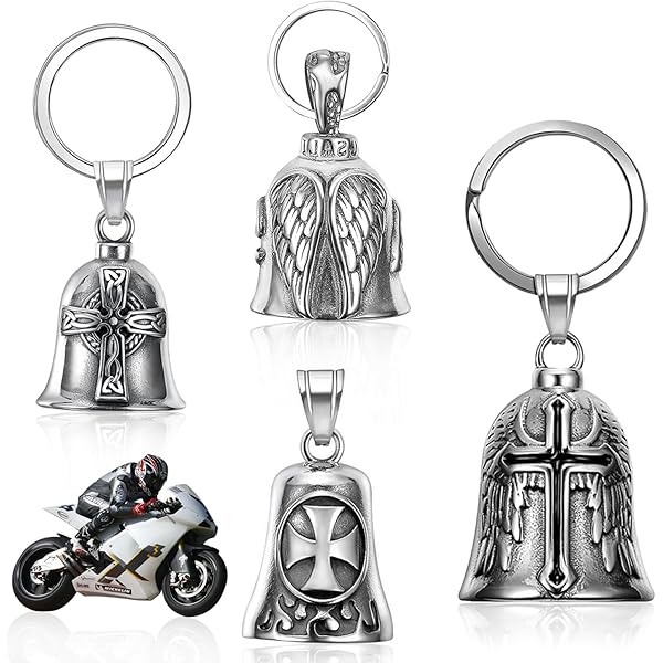 Campanelle Portafortuna Per Moto - 2 Pezzi Guardian Bell Con Angelo