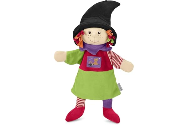 Sterntaler Marionnette à main Sorcière, 34 x 27 x 9 cm, Multicolore