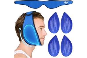 Hilph Wisdom Teeth Ice Pack opaska na głowę – regulowany zestaw na lód do twarzy łagodzący ból szczęki do TMJ i TMD, chirurgii jamy ustnej twarzy, regeneracji chirurgii stomatologicznej, wycięcie