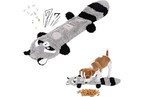 VALICAER Zabawka dla psa, piszcząca zabawka dla psów, niezniszczalna, zabawka do żucia, pluszowa zabawka dla małych, średnich, dużych psów, bez wypełnienia, do łagodzenia lęków, treningu (szop)