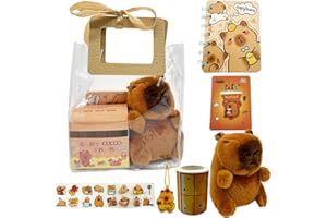 KDFSSIPE Capybra Juego de papelería, Juego de papelería Capybra, Capybra Pegatinas, Muñecas, Material Escolar y Papeleria Capy-bara, Adorable Estuche Capy-bara para Niños
