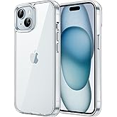 JETech iPhone 15 Case, Anti-Yellowing, Transparent | Case Protection Anti-Shock, Hard PC Back, Anti-Scratch, Clear TPU Bumper