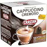 Crastan Capsule Compatibili Dolce Gusto - Cappuccino Cremoso da zuccherare (capsula singola) - 1 confezione da 10 capsule
