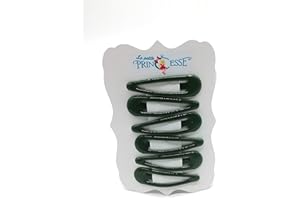 LA PETITE PRINCESSE Bottle Green School Uniform dark green Colour Girls Hair Clips Snap Bendy Side Metal Clip x6