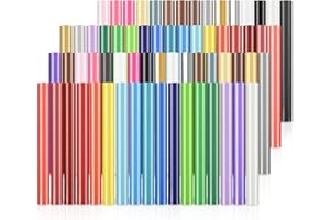 LYA VINYL 65 Fogli Vinile Adesivo, 30,5 cm x 30,5 cm pellicola adesiva, Vinilo Adesivo per Cricut, Cameo,Vinilo Autoadesivo per Tazze, Vetro, Festa di Compleanno.