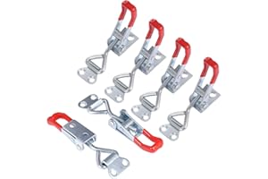 Thlevel Zatrzask przełącznik zaciskowy regulowany 220 kg nośność 100 kg, 6 opakowań wytrzymały metal narzędzie ręczne akcja szybkie uwalnianie do skrzynek narzędzi walizka bagażnikowa