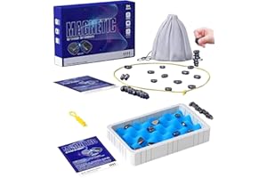 ALNILK Schachbrett Magnetisch Tisch Magnetspiel:Schach-Brettspiel Mit Magnetischer Wirkung,Schach-Set-Magnetisches Stein-Brettspiel-Pädagogisches Dame-Spiel-Magnet-Steinbrett Für Familientreffen (B)