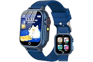 clleylise Smartwatch Bambini 3-12 Anni con 32 Giochi Educativi, Fotocamera HD, Monitoraggio Salute (Contapassi/Calorie), Musica, Torcia e Scheda SD – Orologio Intelligente Sicuro per Bambini