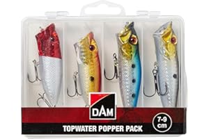 RON THOMPSON DAM Topwater Popper Pack Inc. Box, Hard Lures, Topwater Popper Pack Inc. Box 7-9cm