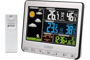 La Crosse Technology WS6826WHI-BLA Station météo colorée - Noir