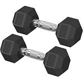 SONGMICS Hexagonal Dumbbell | Pesas y Mancuernas Para Entrenamiento, Fortalecimiento, Levantamiento de Pesas en Casa, Gimnasi