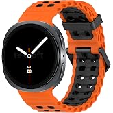 Teknoft Samsung Galaxy Watch 9/8 (40mm/44mm) ve Watch 8 Classic (46mm) ile Uyumlu Hafif ve Yumuşak &Ccedil;ift Renkli Ocean Loop Sil