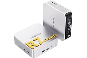 ‎GEEKOM GEEKOM A8 [Die besten Office Mini-PCs] Mini PC mit AMD Ryzen 7 8745HS(3-Jahren-Garantie), 32GB DDR5 & 1TB SSD Windows 11 Pro Mini Computer, AMD Radeon 780M | 6X USB | 8K | für Homeoffice