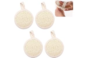 ZORVIXAL 4 Stück Peeling Luffa Pad Gesicht, Skincare Peeling Schwamm Gesicht, Luffa Schwamm Pad, Natürlicher Luffa Pads, Gesichts Peeling Luffas Pad Scrubber, Reinigen von Mitessern Ohne Die Haut zu Verletzen