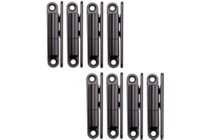 SOTECH 8 pièces paumelles de porte paumelles à visser 15 x 83 mm paumelles de rénovation pour portes intérieures à visser (acier noir)