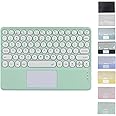 LEVADA PLUS Wireless Bluetooth Rechargeable Keyboard, With Touchpad, Universal Portable Keyboard, Suitable for iOS Android Windows iPad iPhone, Tablets, Smartphones, PC, MacBooks (Green)