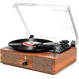 Vinyl Record Player Turntable with Built-in Speakers and USB Belt-Driven Vintage Phonograph Record Player 3 Speed for Enterta