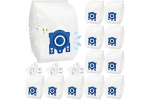 IECO 12 Stück Staubsaugerbeutel für Miele GN 3D Staubsauger Classic C1 Complete C2 C3, S227, S600, S5000 und S8000 Serie Staubbeutel, Effizienz Beutel inkl 3 Abluftfilter & 3 Motorschutzfilter