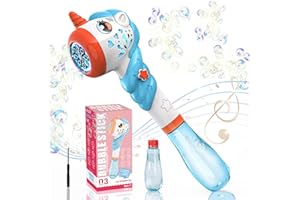 Muakiz Machines à Bulles de Savon pour Enfant, 5000+ Bulles/Min Bubble Machine pour Jeux Mariage Exterieur Enfant, Licorne Jouet Fille 3 4 5+ Ans Cadeau Anniversaire