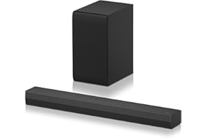 LG S40T - Barra de Sonido Inteligente, 300W, 2.1 Canales, Sonido Envolvente Dolby Digital y DTS, Amplia Conectividad, HDMI, Bluetooth, USB, Entrada Óptica, Negro