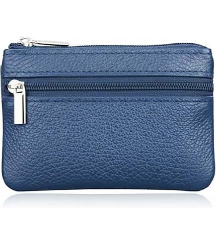 Portamonete In Vera Pelle Nera 11x8 Cm – Custodia Per Chiavi Auto, Portachiavi Morbido, Regalo Per Uomo E Donna