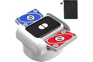 CAOSSUIXIN Casossuixin Card Shuffler Machine 1-2 Deck with 1 Playing Card Storage Bag, Low Noise Automatic Card Shuffler with One-Press AUTO&Manual Mode, Rechargeable Cards Shufflers for UNO, Kip-Bo, Phase 10